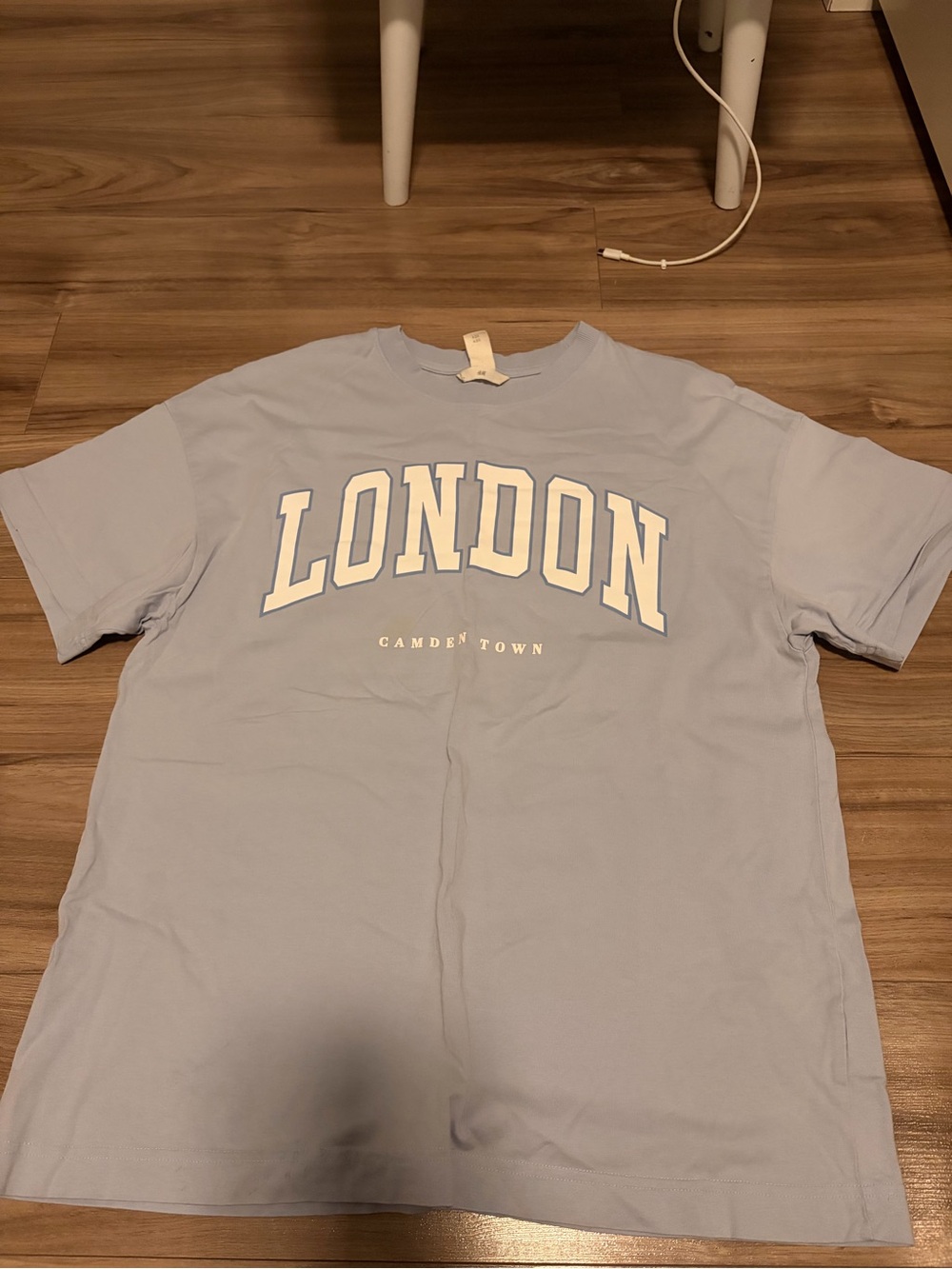 H&M Light Blue London Camden Town Graphic Tee